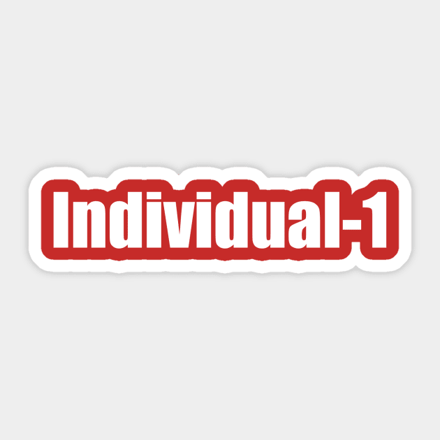 Individual 1 plain Sticker by rkparker